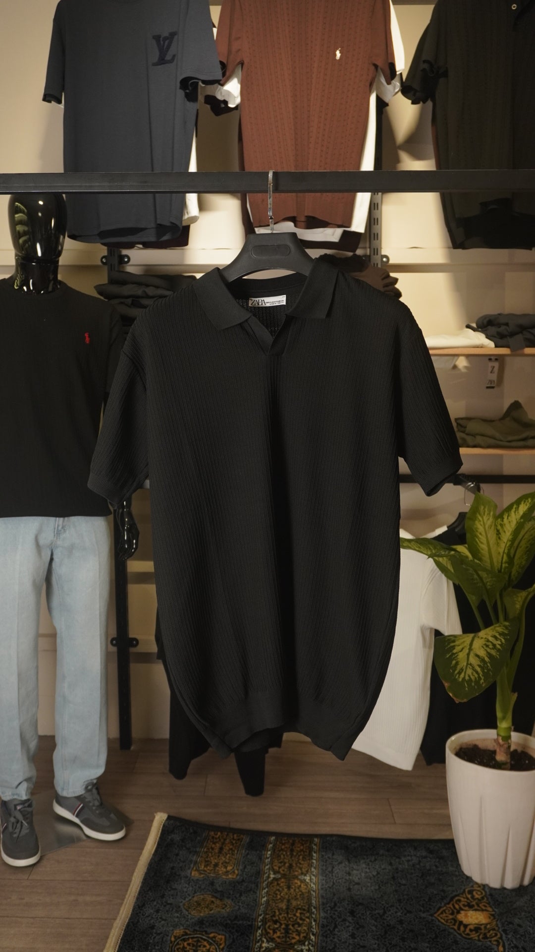 Black Zara Polo Collar