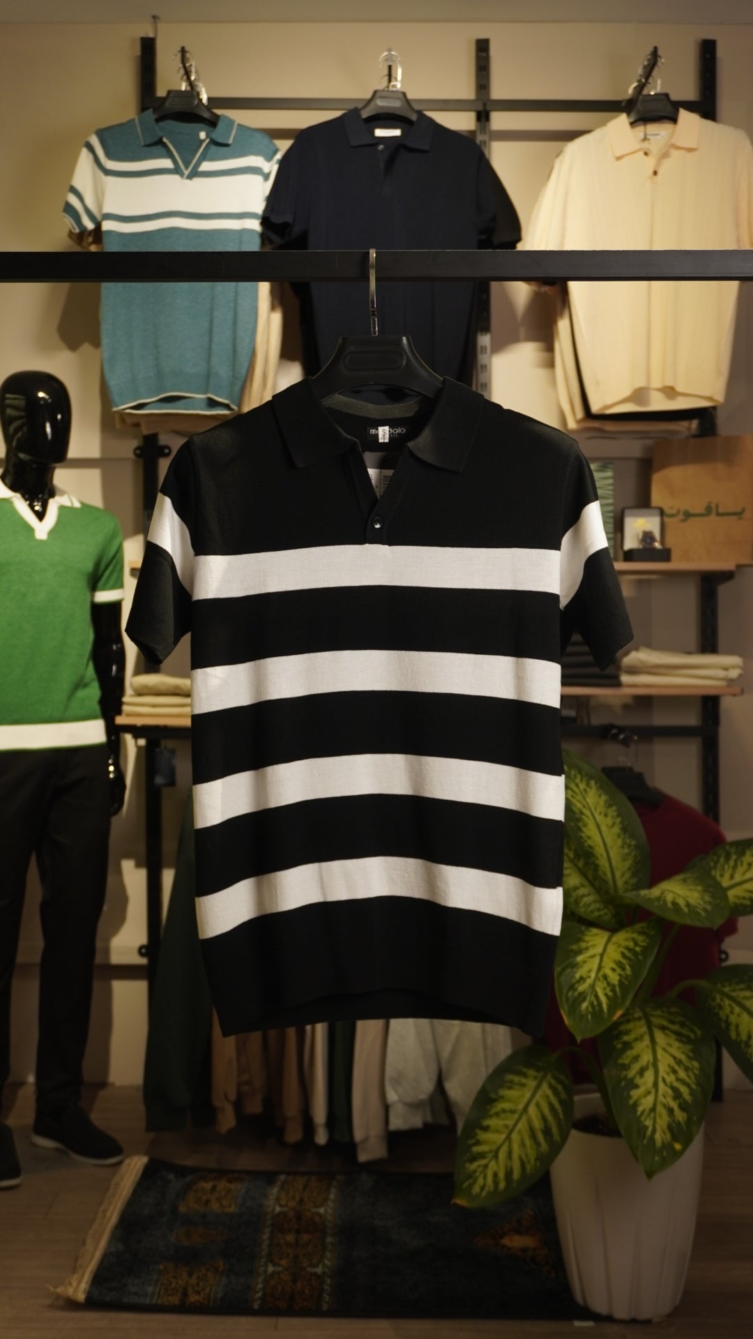 Black&White One Button T-Shirt