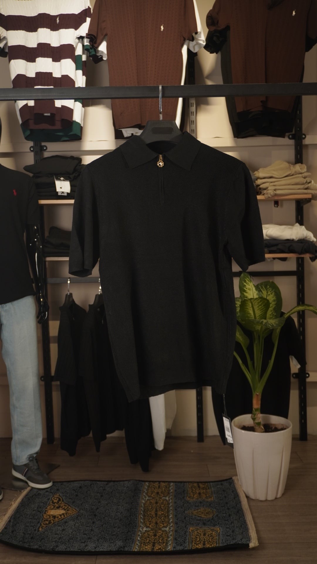 Black Stefano Ricci Zip