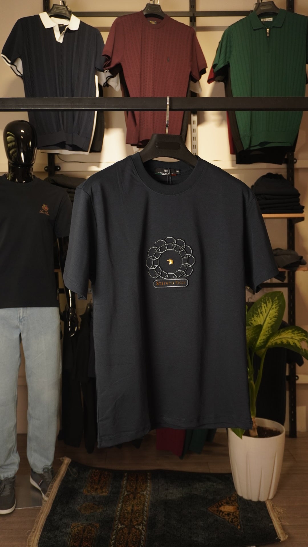 Navy Blue Stefano Ricci T-Shirt