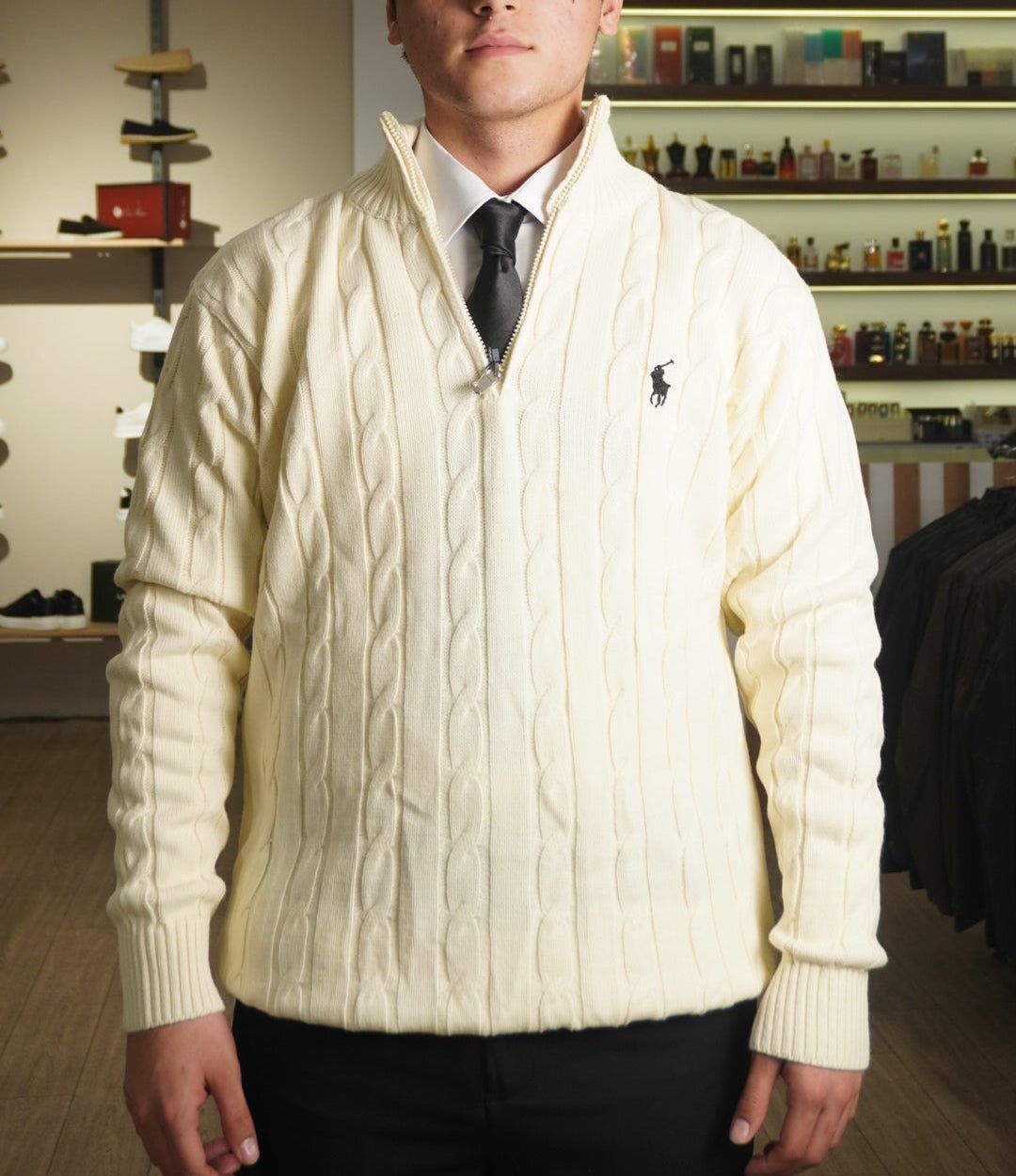 Cream Polo Ralph Lauren Quarter Zip