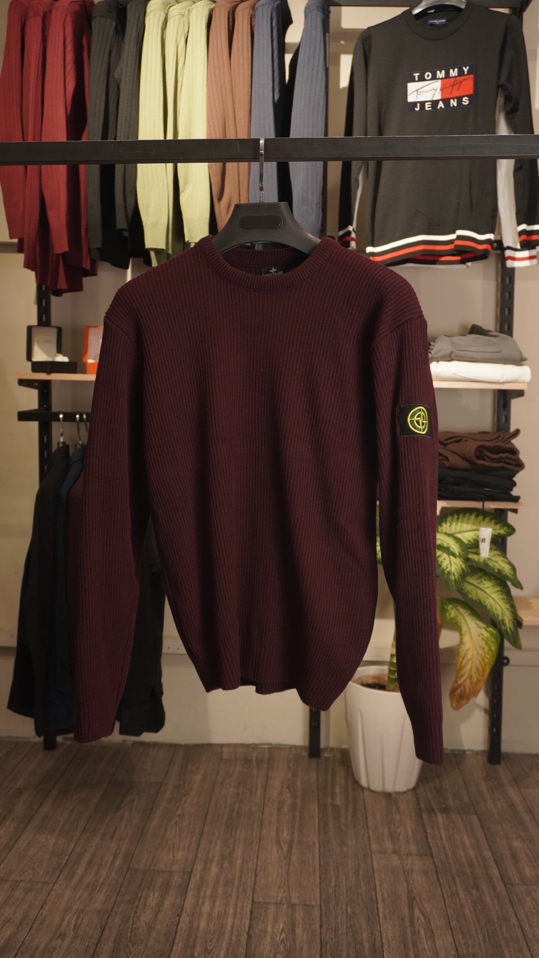 Maroon STONE ISLAND crewneck