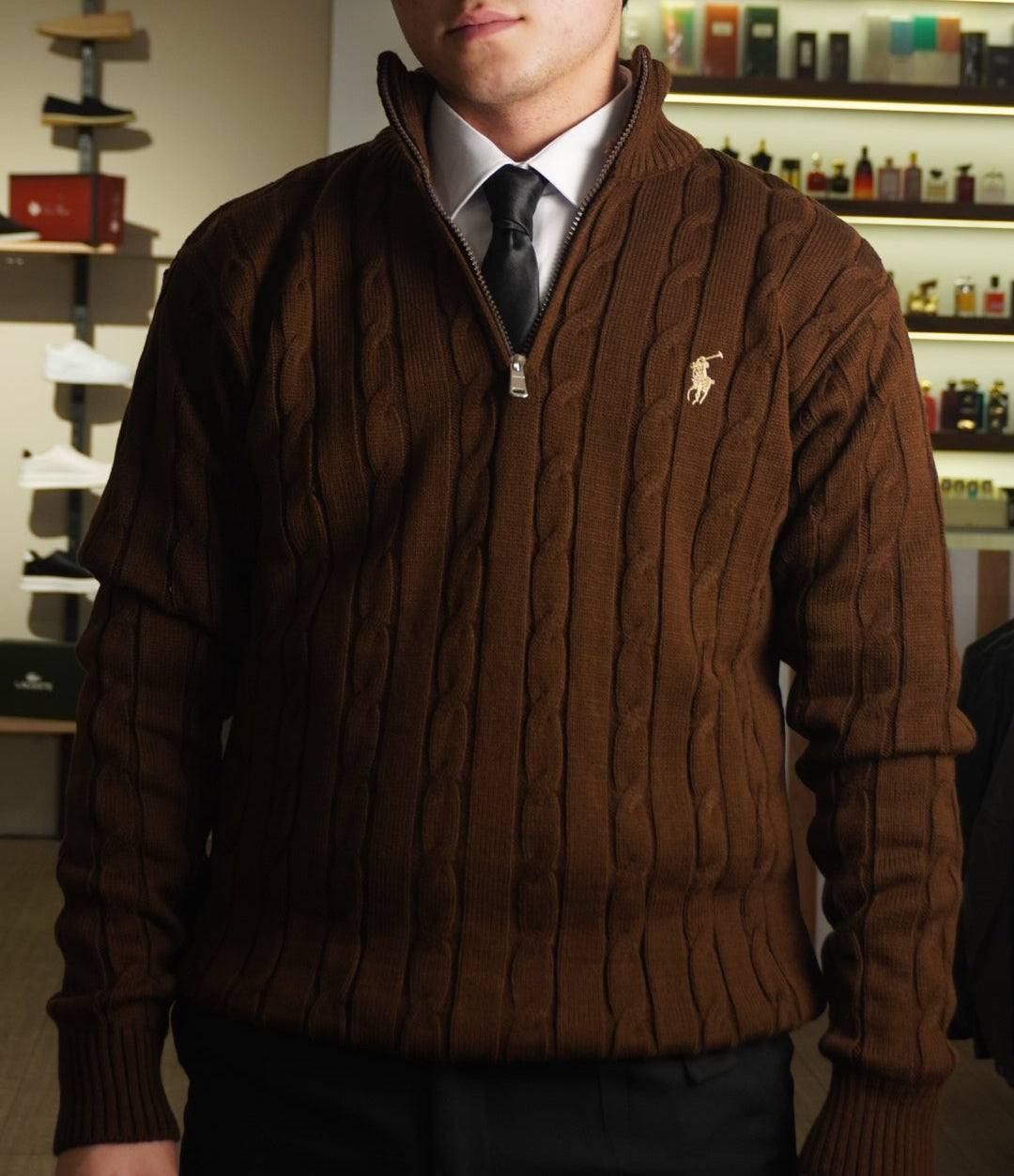 Brown Polo Ralph Lauren Quarter Zip