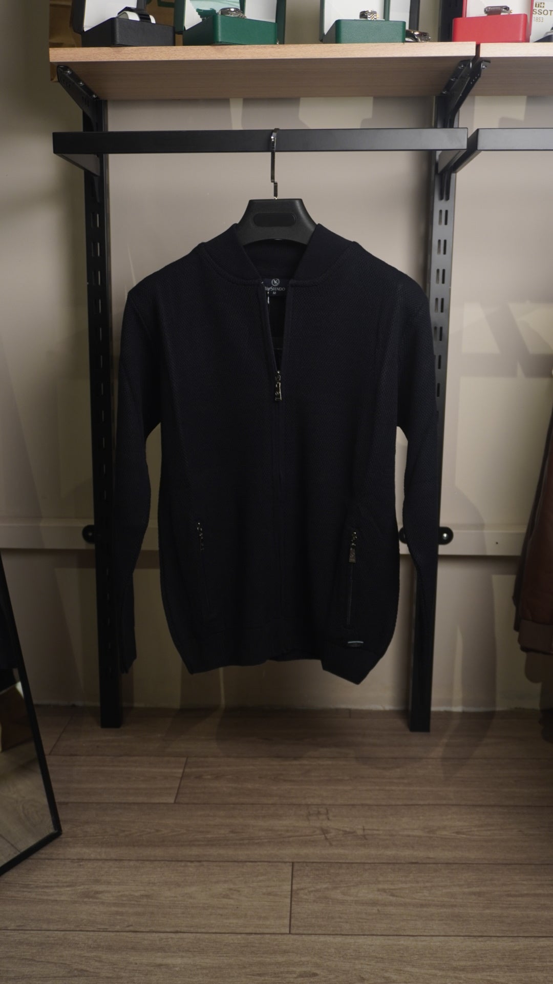 Navy Blue Zip Jacket