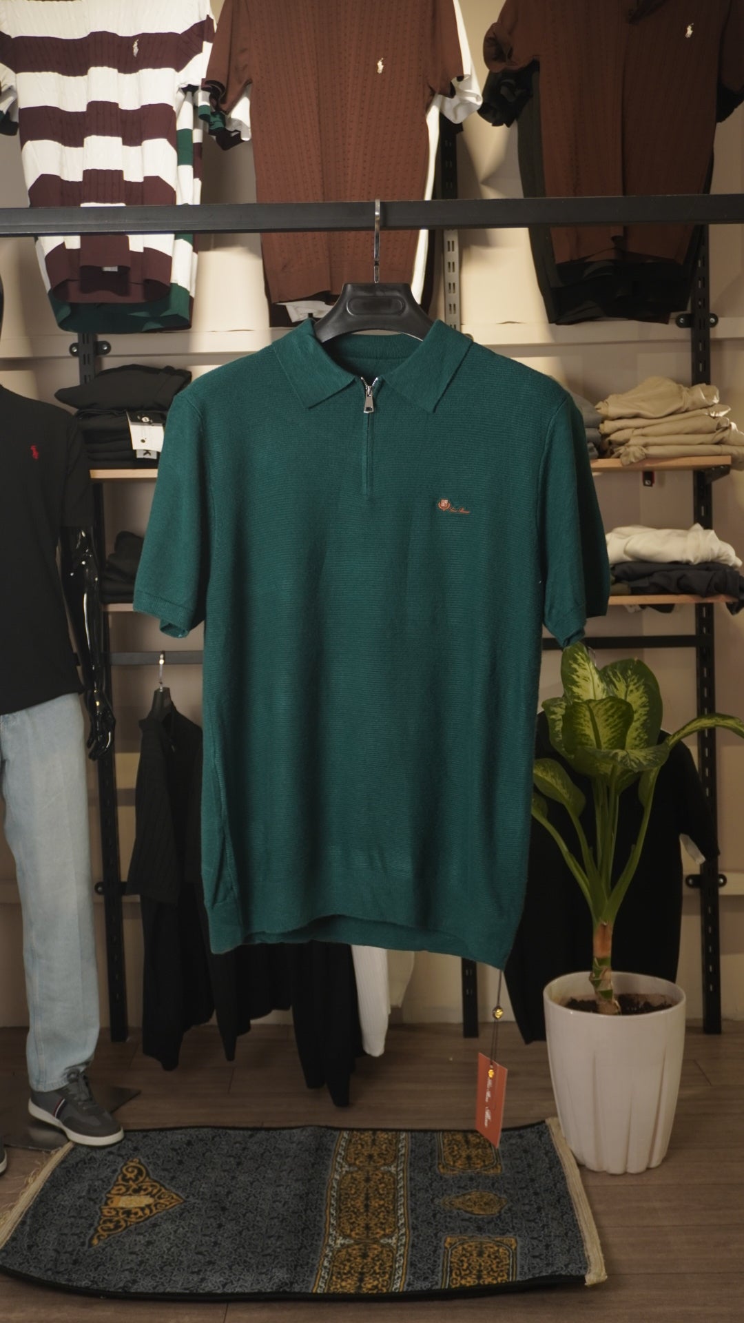 Green Loro Piana Zip