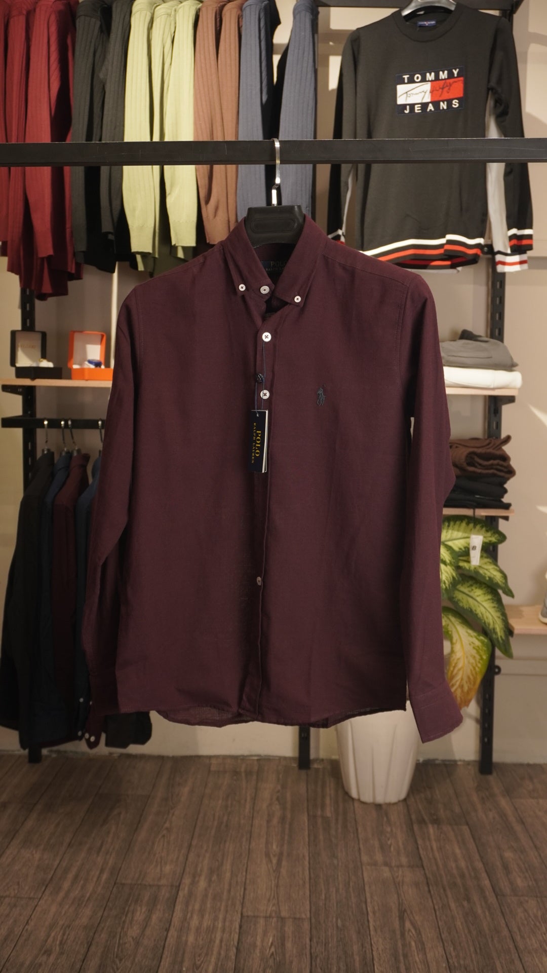 Maroon Ralph Lauren Shirt