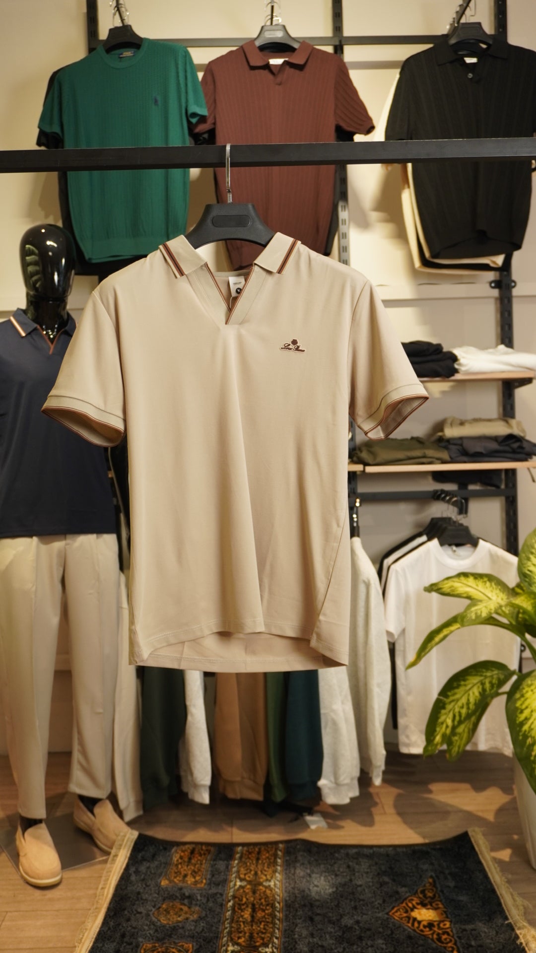 Loro Piana Beige Polo Colar