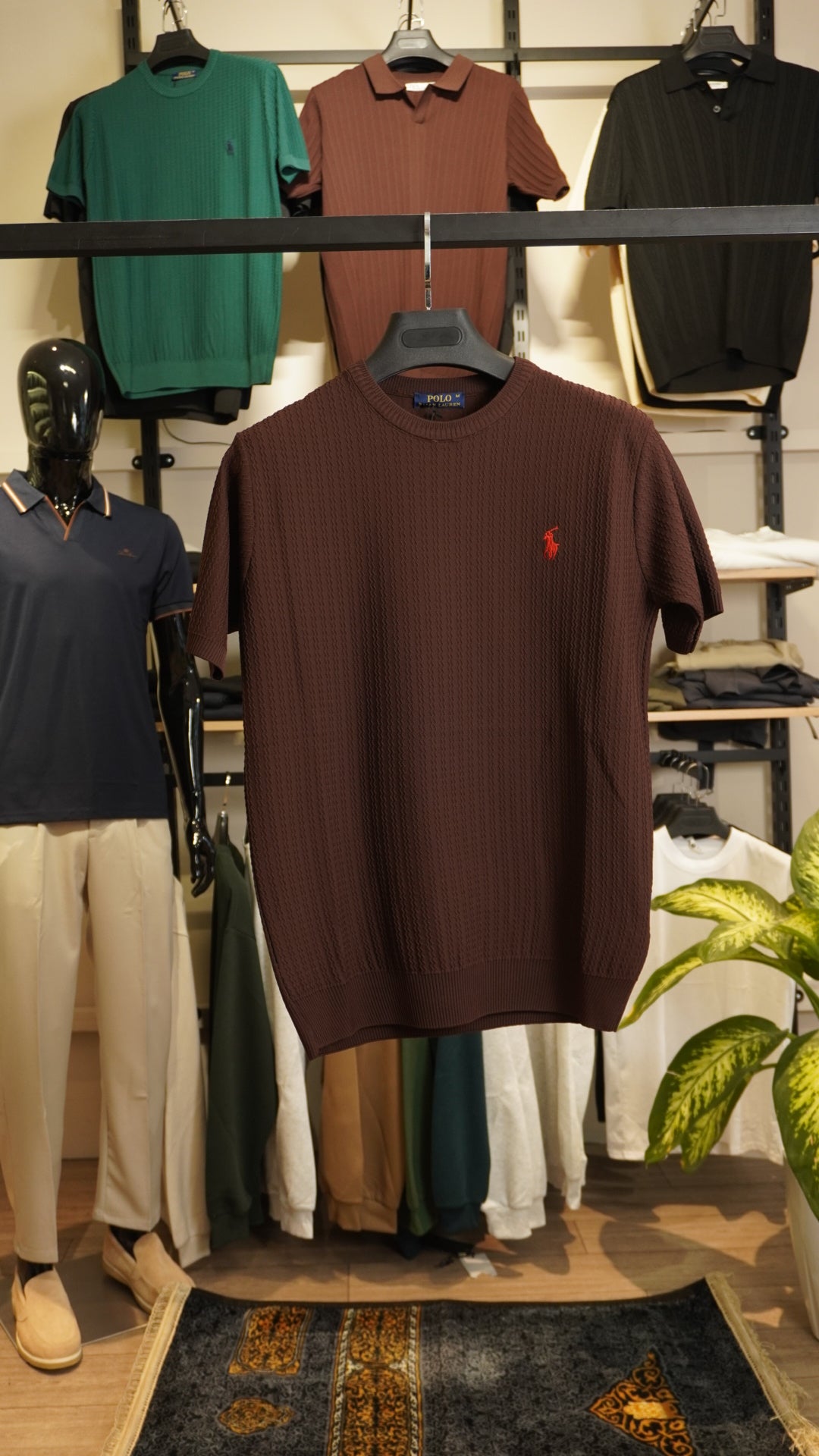 Brown Zara Polo Colar