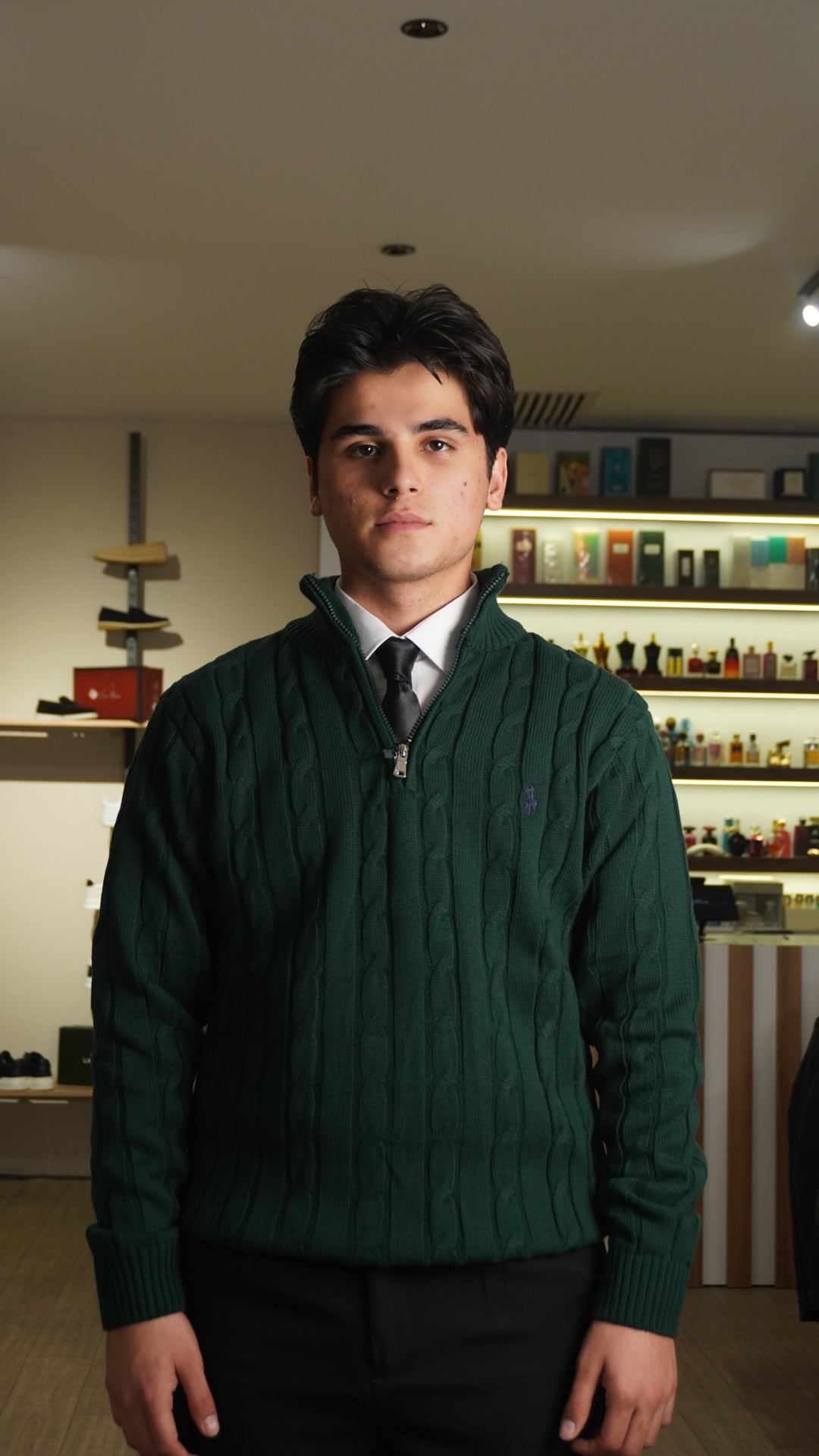 Green Ralph Lauren Quarter Zip