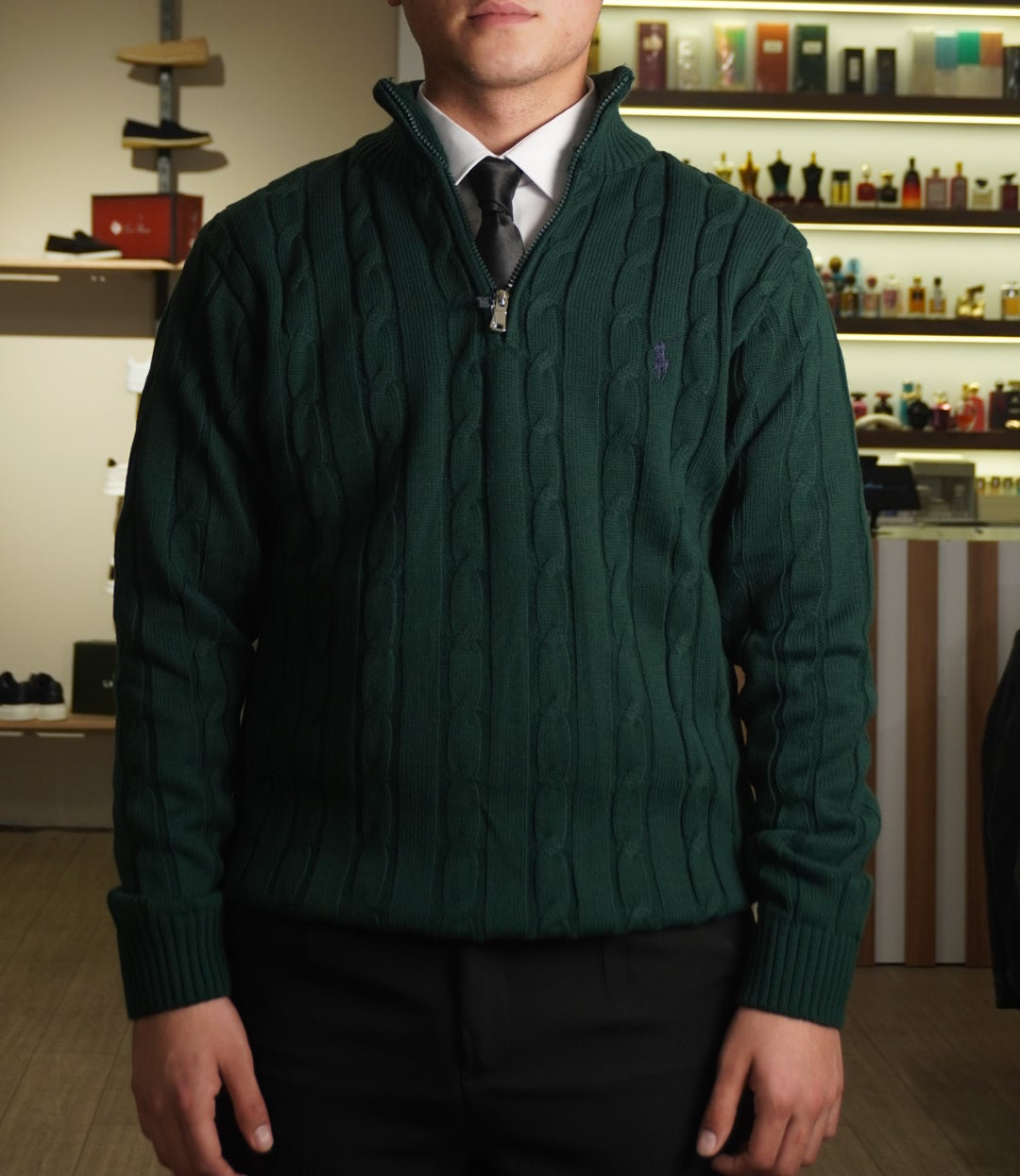 Green Ralph Lauren Quarter Zip